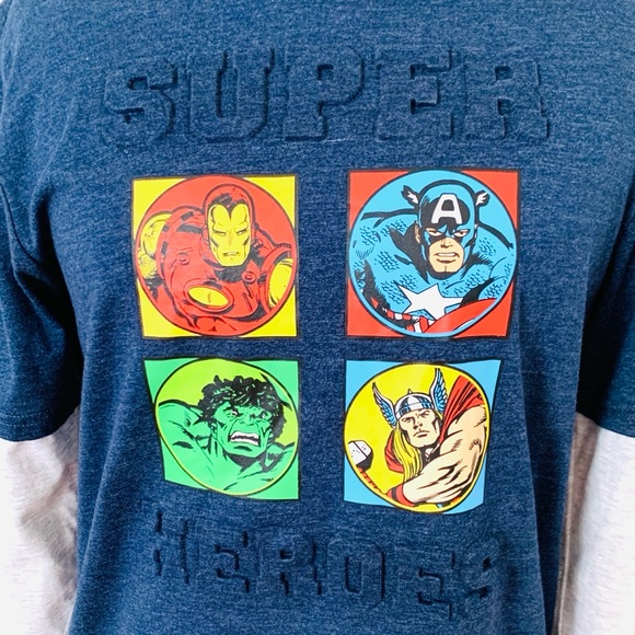 Marvel Child’s Super Hero Shirt Sz XL (14-16) GUC - Picture 2 of 7